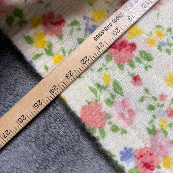 Sezane Peonies Floral Sweater Paulie Wool Mohair Blend Womens L Crew Neck Cozy - Picture 6 of 6